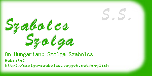 szabolcs szolga business card
